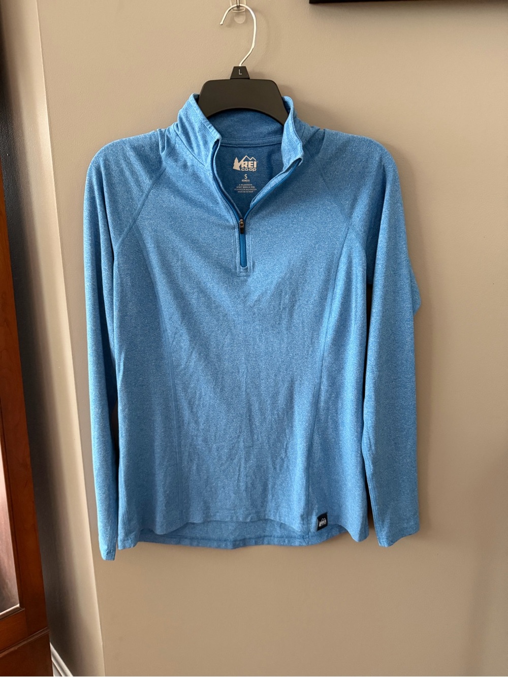 REI Light Blue Women's Quarter-Zip Fleece Pullover. Small
